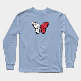 Maltese Flag Butterfly Long Sleeve T-Shirt